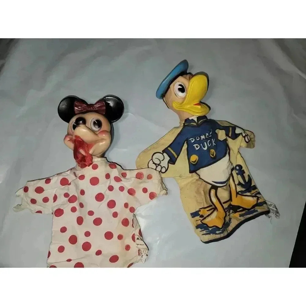 Vintage Walt Disney World Minney and Donald Duck Puppets